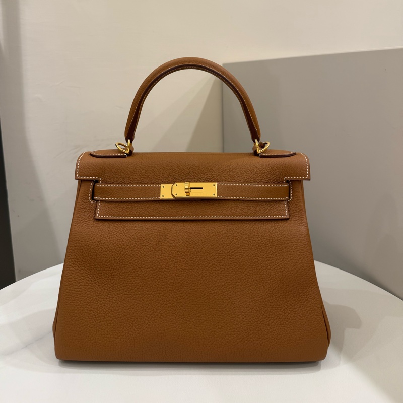 (極新美品)Hermes kelly28金棕togo皮 B刻-0