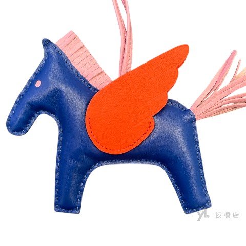 HERMES 海軍藍配罌粟橙配錦葵紫三拼Rodeo pegase MM-3