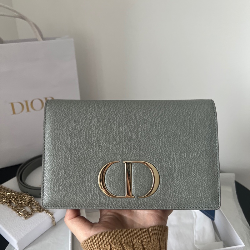 Dior 蒙田30 二合一灰色 斜背肩背腰包🩶-1