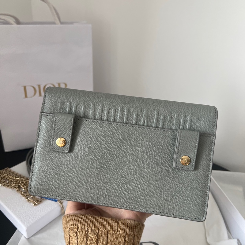 Dior 蒙田30 二合一灰色 斜背肩背腰包🩶-3