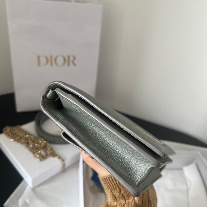 Dior 蒙田30 二合一灰色 斜背肩背腰包🩶-6