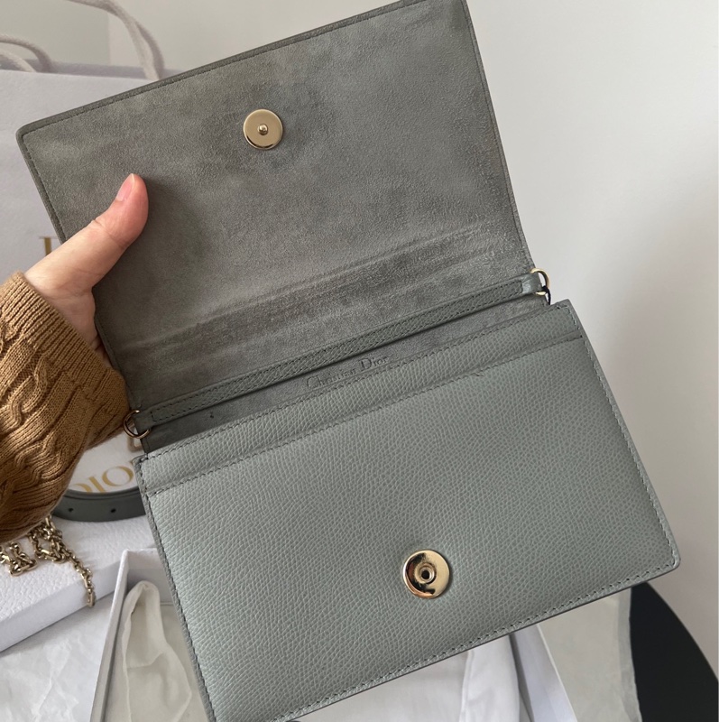 Dior 蒙田30 二合一灰色 斜背肩背腰包🩶-8