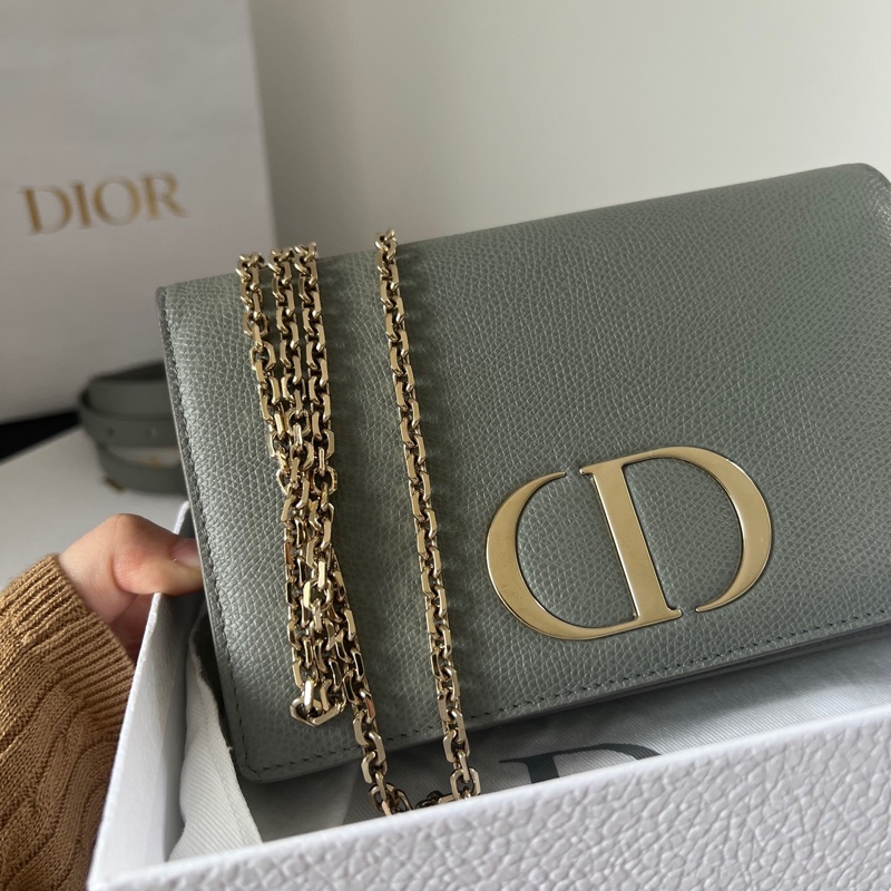 Dior 蒙田30 二合一灰色 斜背肩背腰包🩶-10