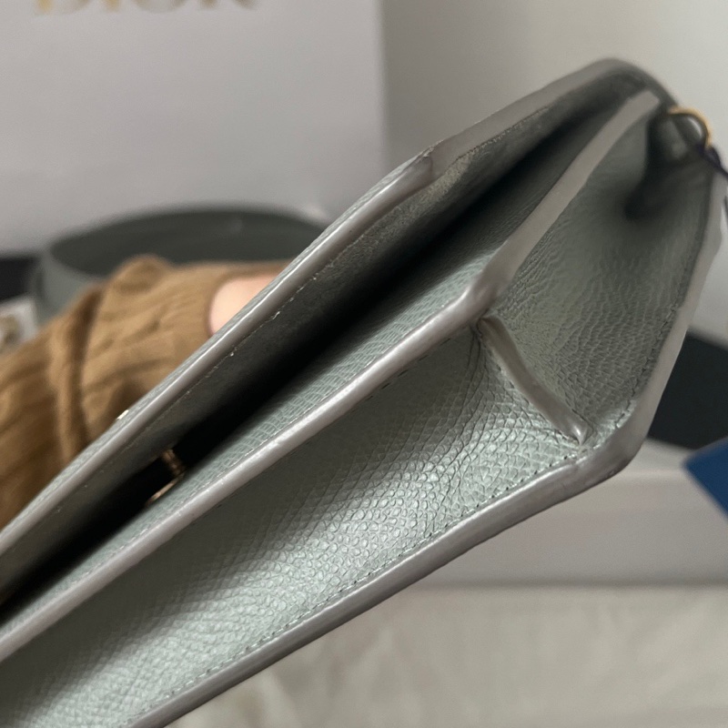 Dior 蒙田30 二合一灰色 斜背肩背腰包🩶-11