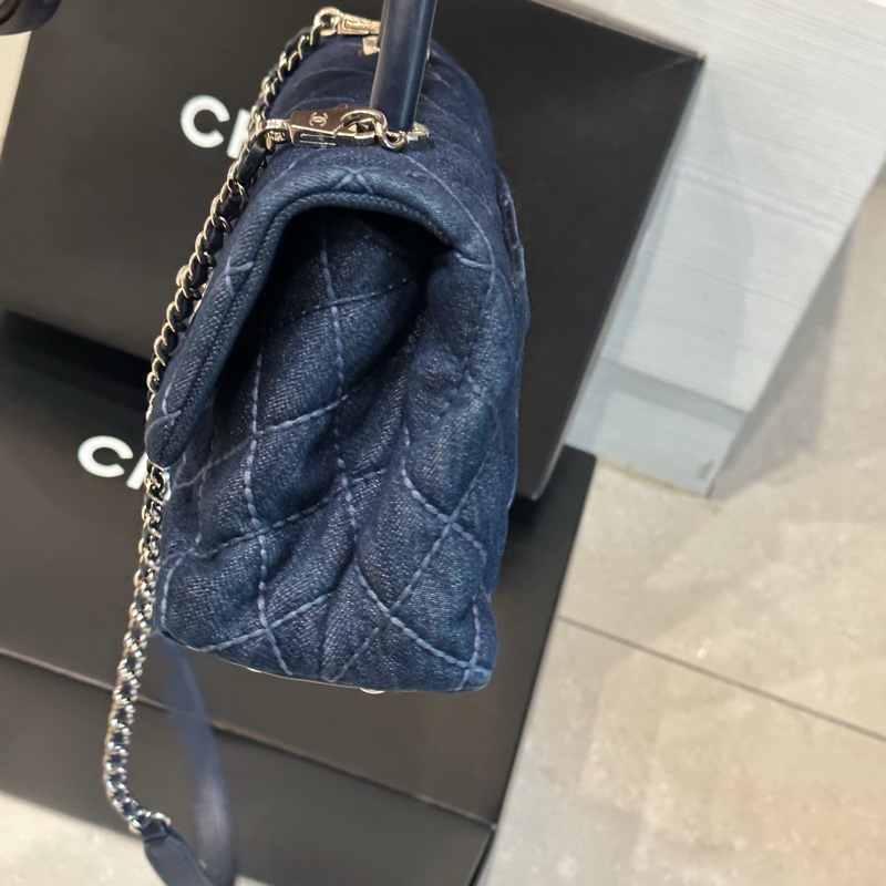 全配🈶購證♥️ Chanel Coco handle 牛仔丹寧小號-17