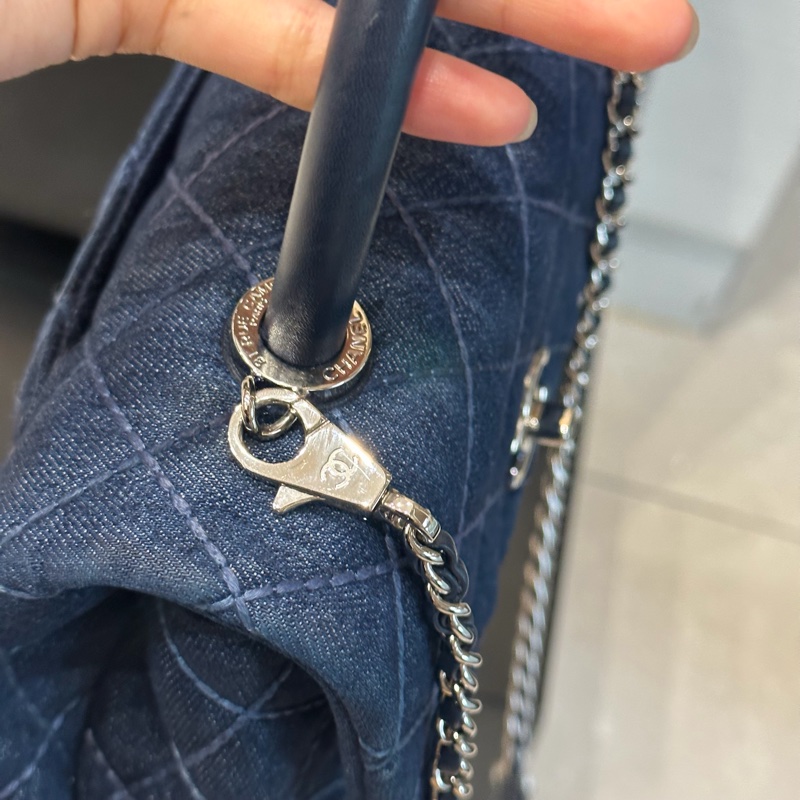 全配🈶購證♥️ Chanel Coco handle 牛仔丹寧小號-19