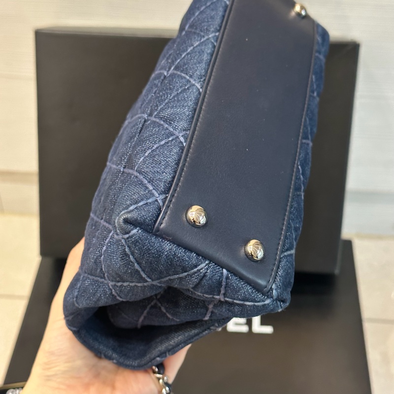 全配🈶購證♥️ Chanel Coco handle 牛仔丹寧小號-23
