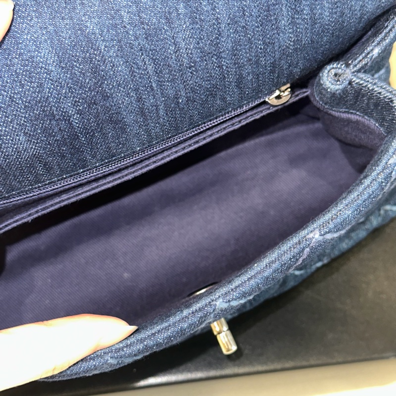 全配🈶購證♥️ Chanel Coco handle 牛仔丹寧小號-31