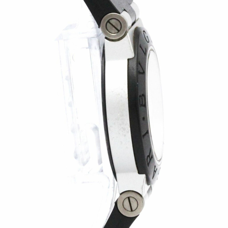 BVLGARI 鋁質橡膠石英女士腕錶 AL29TA-7
