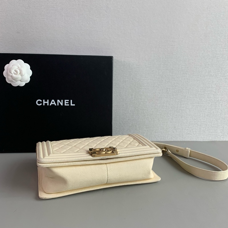Chanel 白金荔枝皮Leboy 中號🤍-6