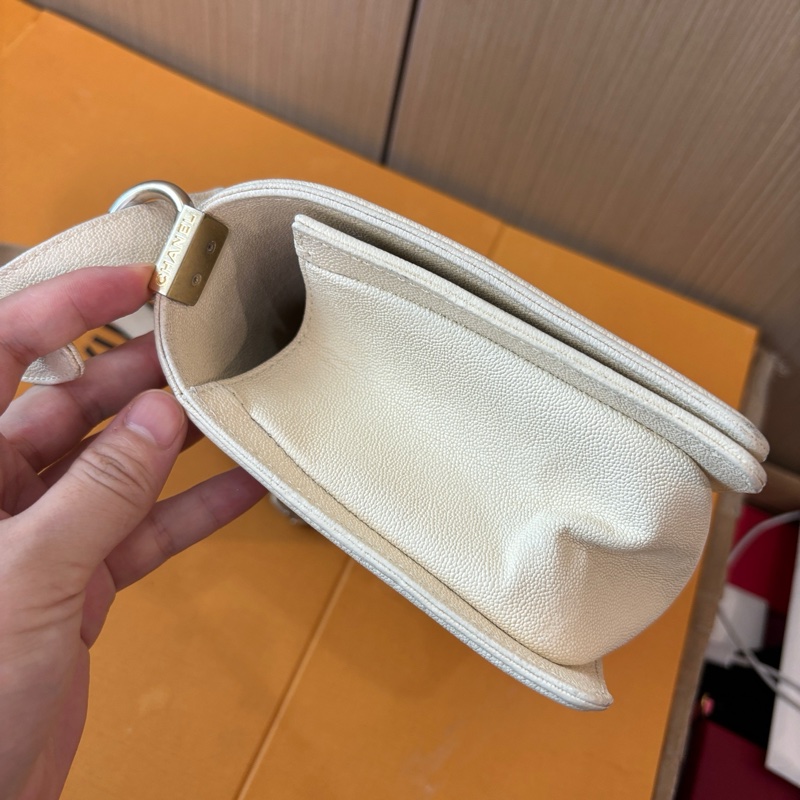 Chanel 白金荔枝皮Leboy 中號🤍-9