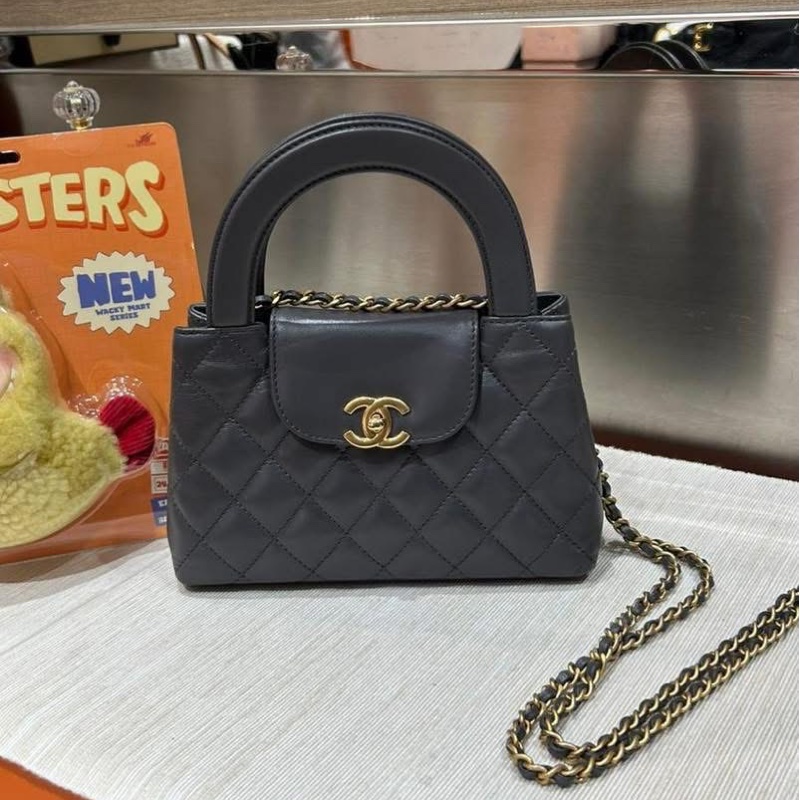 Chanel mini Kelly grey calfskin-5