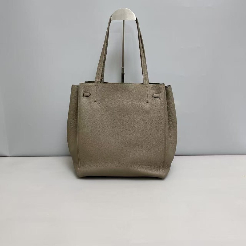 Celine big bag系列大象灰荔枝紋購物袋 肩背包-4