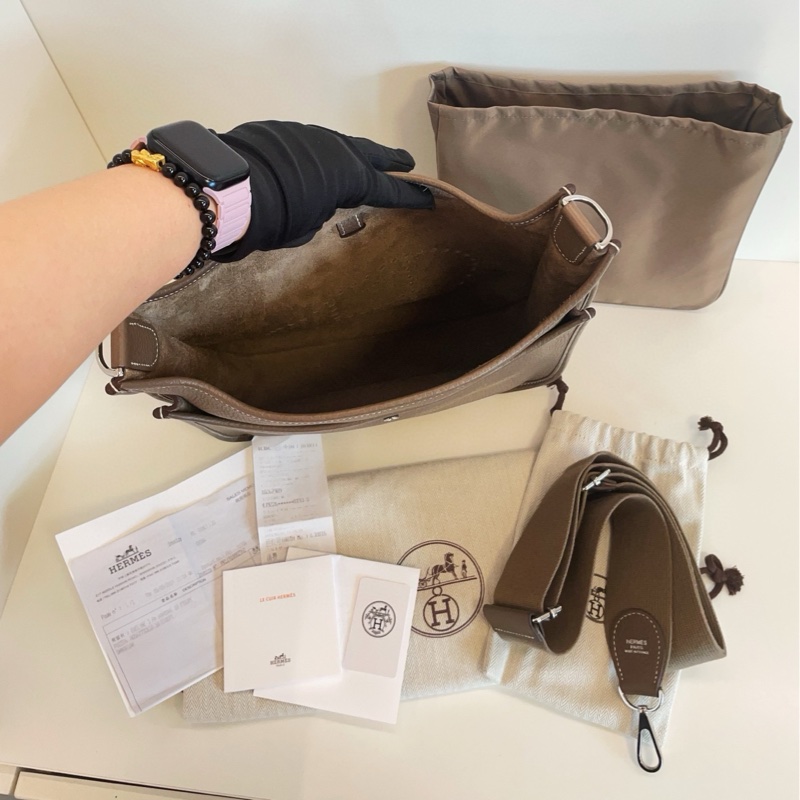 Hermes Evelyne 29 大象灰銀扣-7