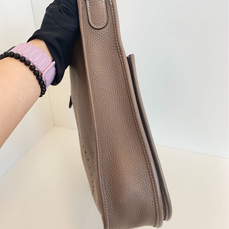 Hermes Evelyne 29 大象灰銀扣-15