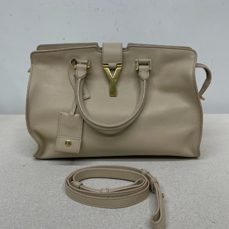 YSL Chyc Y Lighe 米色 牛皮 肩背包 手提包-0