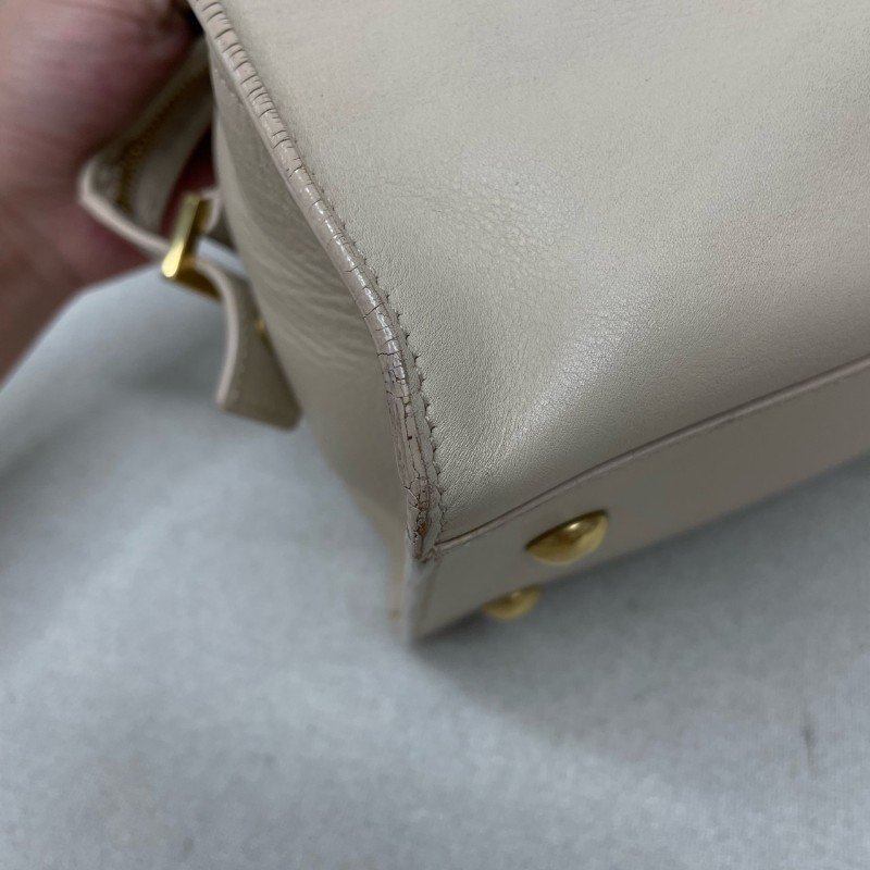 YSL Chyc Y Lighe 米色 牛皮 肩背包 手提包-12