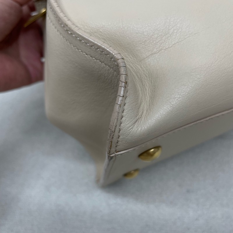 YSL Chyc Y Lighe 米色 牛皮 肩背包 手提包-13