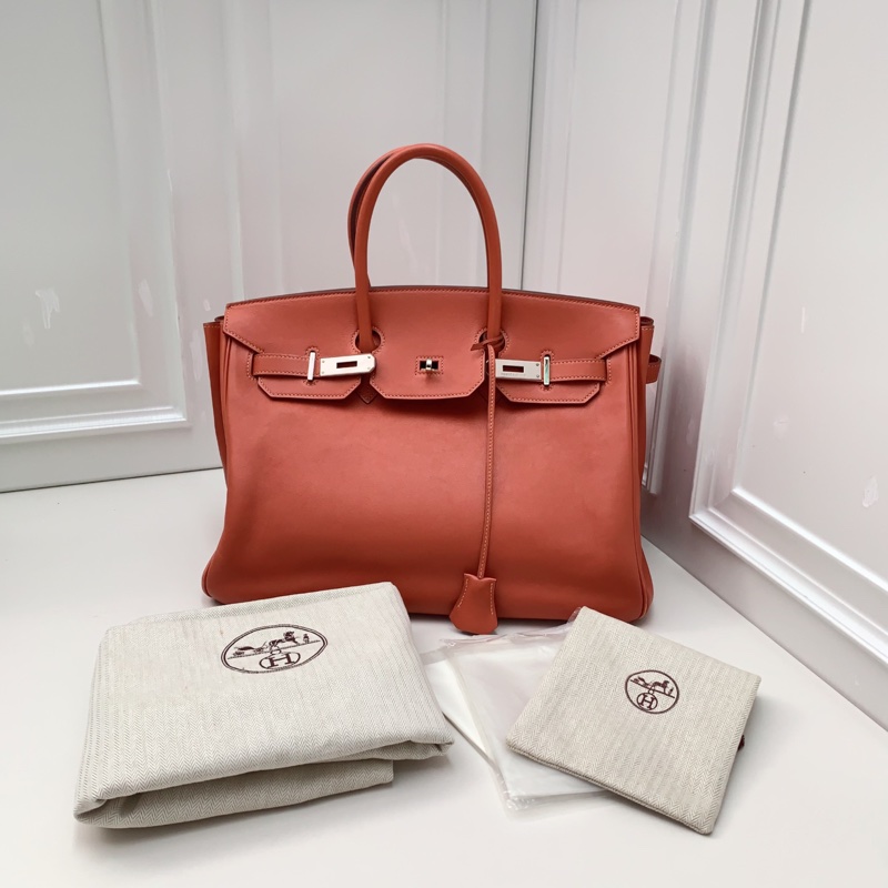 95新 Hermes愛馬仕 Birkin35經典橘色 s皮-0