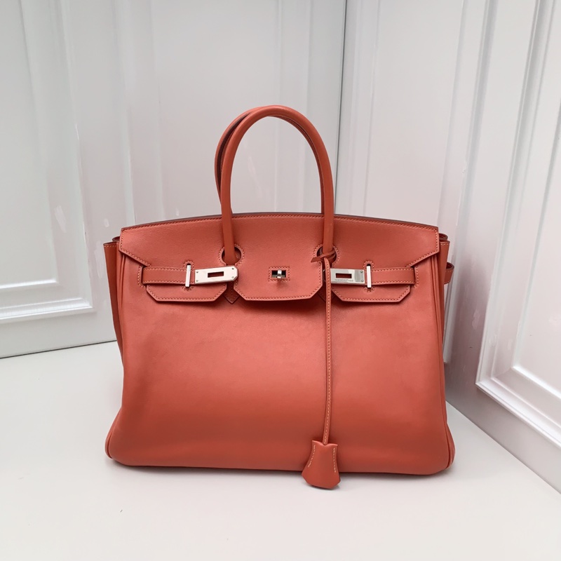 95新 Hermes愛馬仕 Birkin35經典橘色 s皮-5