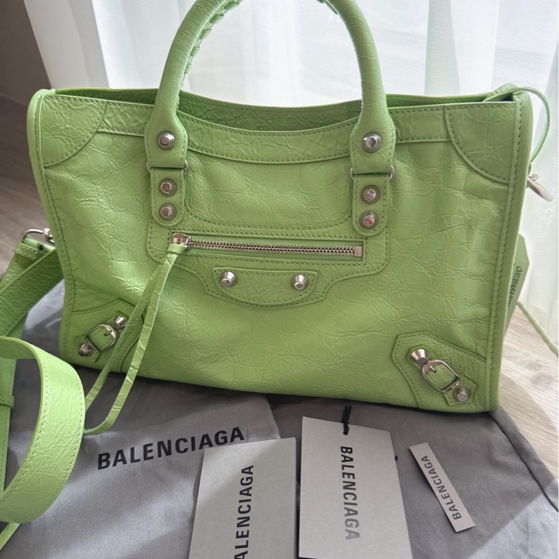 balenciaga 綠色機車包💚-8