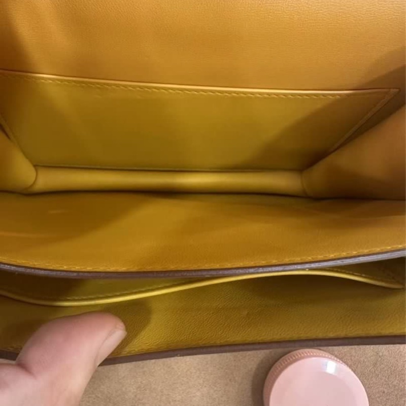 🌈Hermes💛Mini Constance 19💛9D琥珀黃銀扣🌟98.5新🌈epsom皮💛康康💛-3
