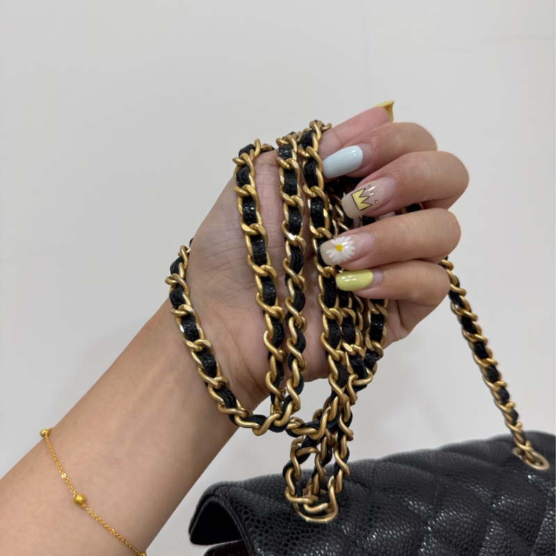 Chanel 香奈兒 黑金 cf 17 extra mini 斜背包  側背包 鍊條包 肩背包 手提包-21