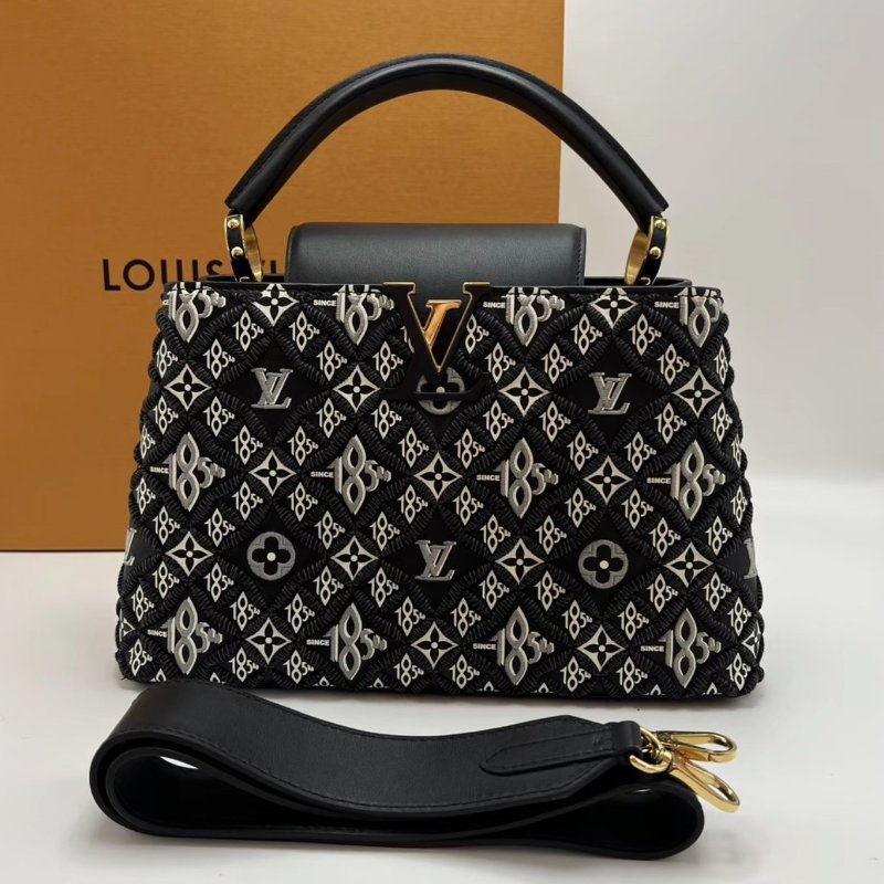 LV 金扣capucines中號1854手提肩背包芯片款 31.5*20*11 98新配件塵袋盒子-0