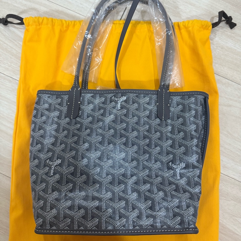 💖Goyard mini tote 菜籃 💖 灰色 全新全配-0