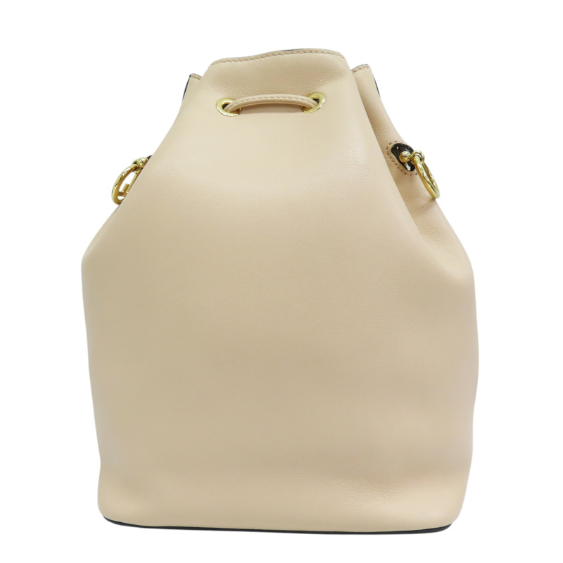 粉膚色牛皮 束口 Mon Tresor 水桶包 肩背包【FENDI 芬迪】 8BT298-1