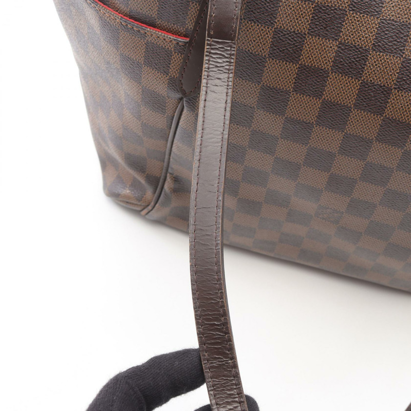 LOUIS VUITTON Totally MM 手提包 N41281 Damier 帆布皮革 Ebene 二手女士-10