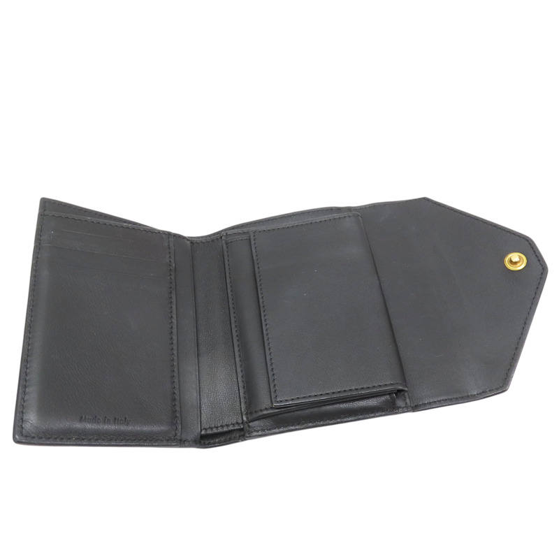 紅/黑/卡其色 牛皮 Mini Bifold 扣式短夾 10378-4