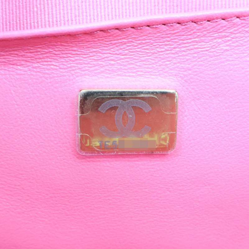 粉色 羊皮 愛心包 鍊帶 肩背包 金扣【CHANEL 香奈兒】-6