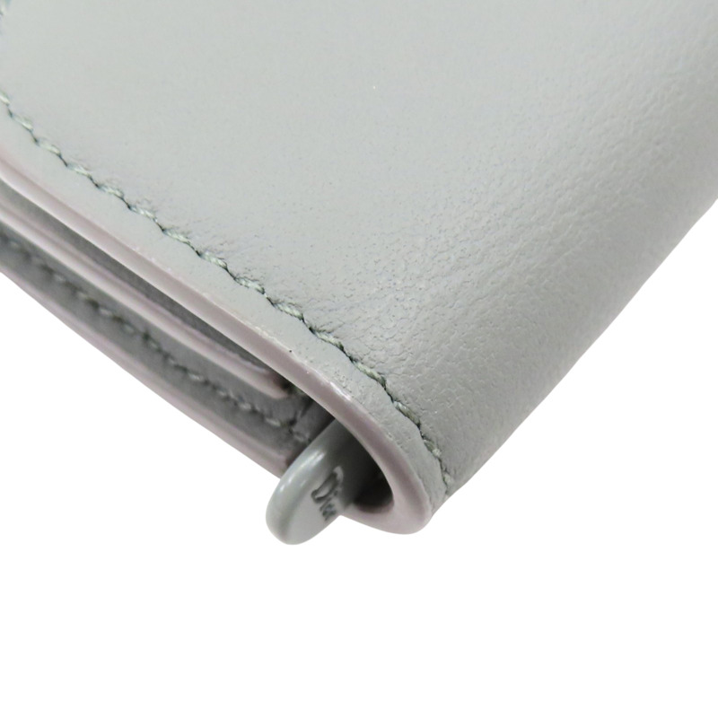 藍色 牛皮 扣式短夾【Dior 迪奧】-10