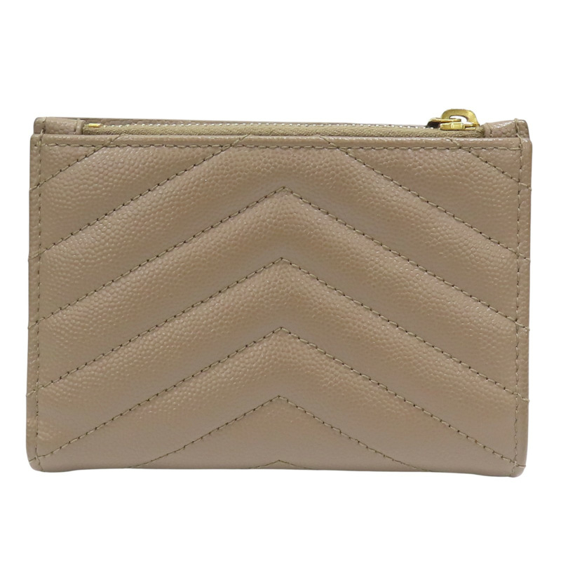 棕色 牛皮 Monogram 兩折短夾 668287【SAINT LAURENT YSL 聖羅蘭】 668287-1