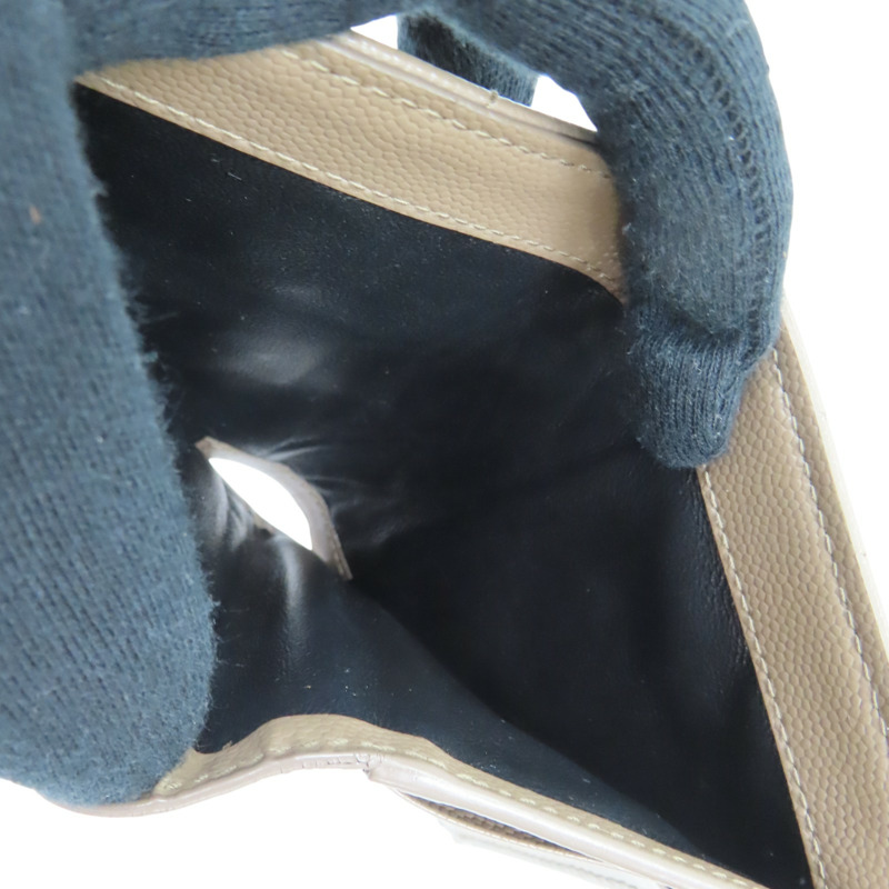 棕色 牛皮 Monogram 兩折短夾 668287【SAINT LAURENT YSL 聖羅蘭】 668287-5