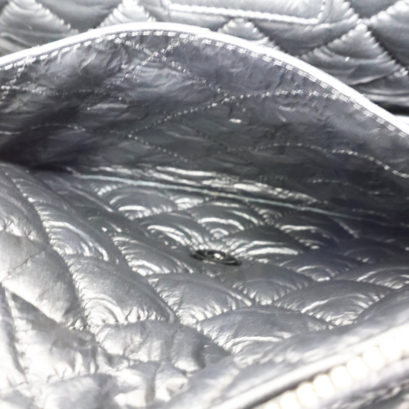 黑色 羊皮 Lemarie Flap Bag Draped 鍊帶 肩背包 銀扣-6