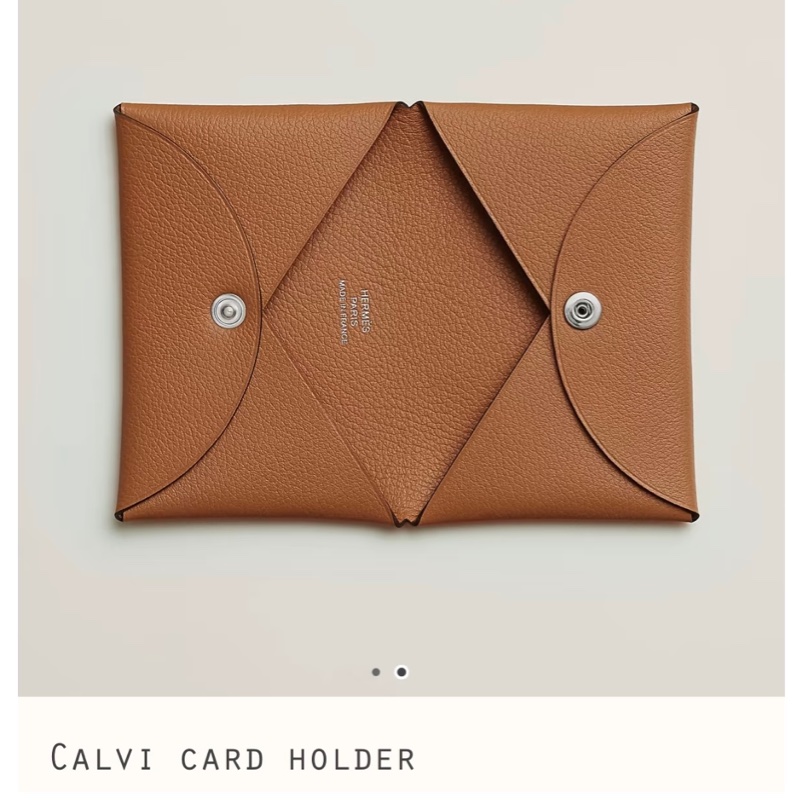愛馬仕 Hermès Calvi 卡夾 橘-1
