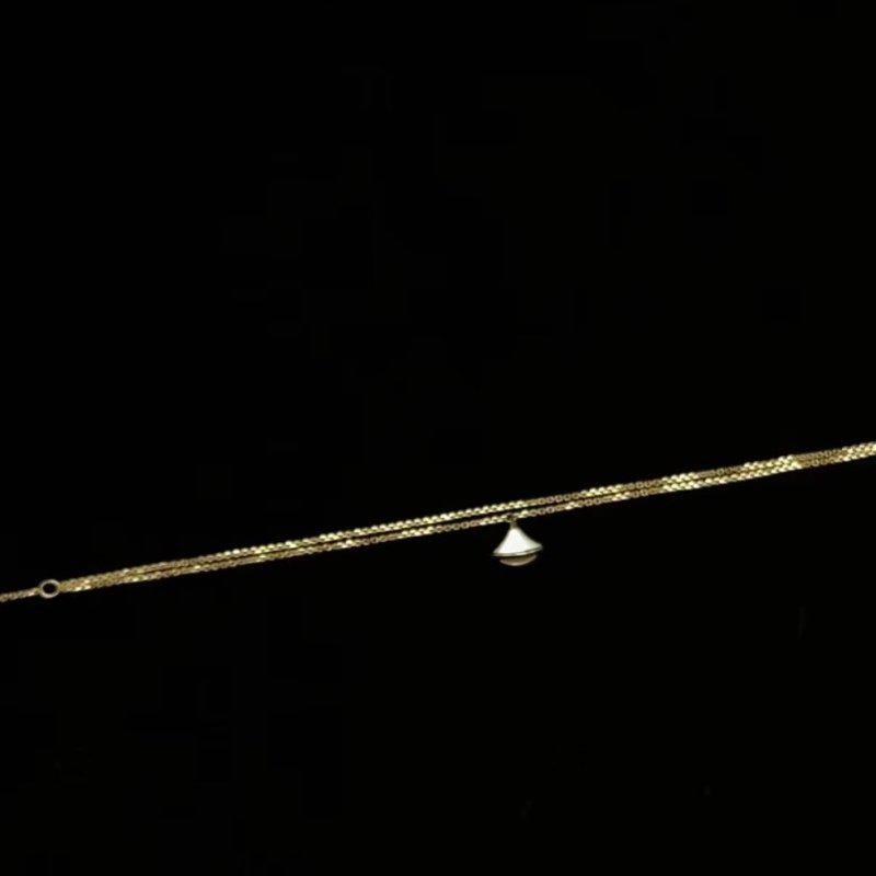 BVLGARI 白貝母扇子手鍊 鍊長20cm 98新配件盒子-0