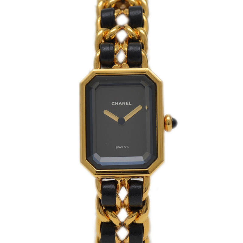 Chanel Premiere 女士手錶,黑色錶盤,GP 石英,H0001,L 碼-0