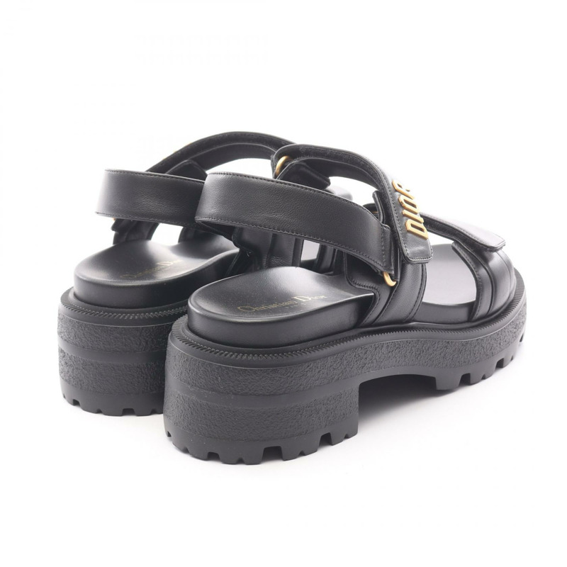 Christian Dior DIORACT 厚底涼鞋 KCO016LAB90038 皮革黑色 #38 全新-1