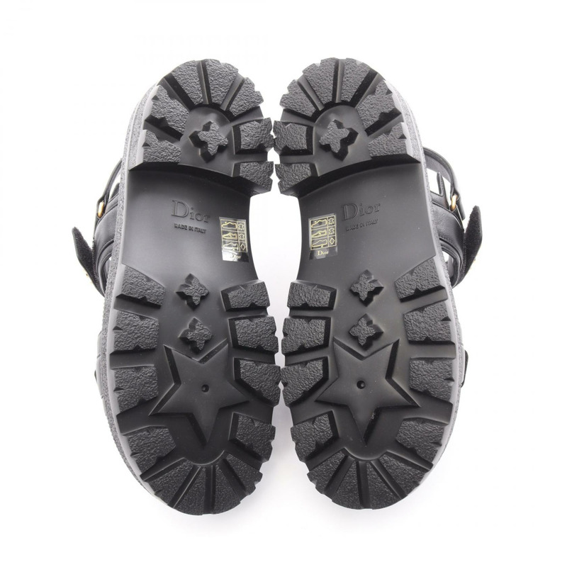Christian Dior DIORACT 厚底涼鞋 KCO016LAB90038 皮革黑色 #38 全新-3