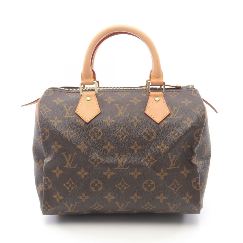 LOUIS VUITTON Speedy 25 手提包 M41528 Monogram 帆布皮革棕色二手女士-0