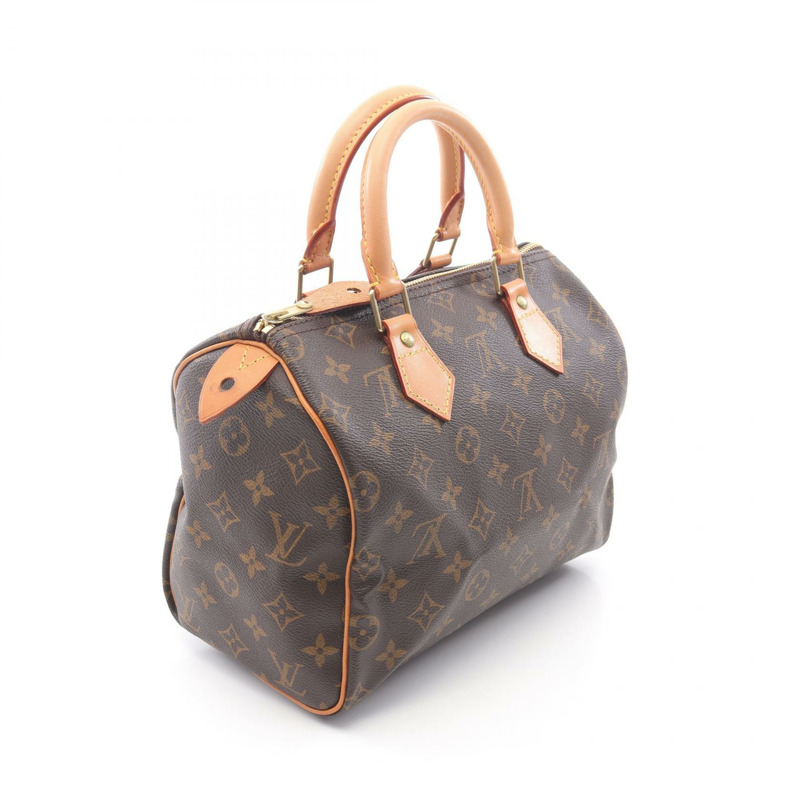 LOUIS VUITTON Speedy 25 手提包 M41528 Monogram 帆布皮革棕色二手女士-1