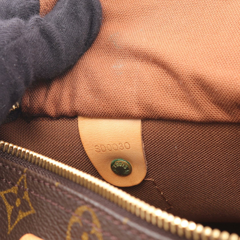 LOUIS VUITTON Speedy 25 手提包 M41528 Monogram 帆布皮革棕色二手女士-4