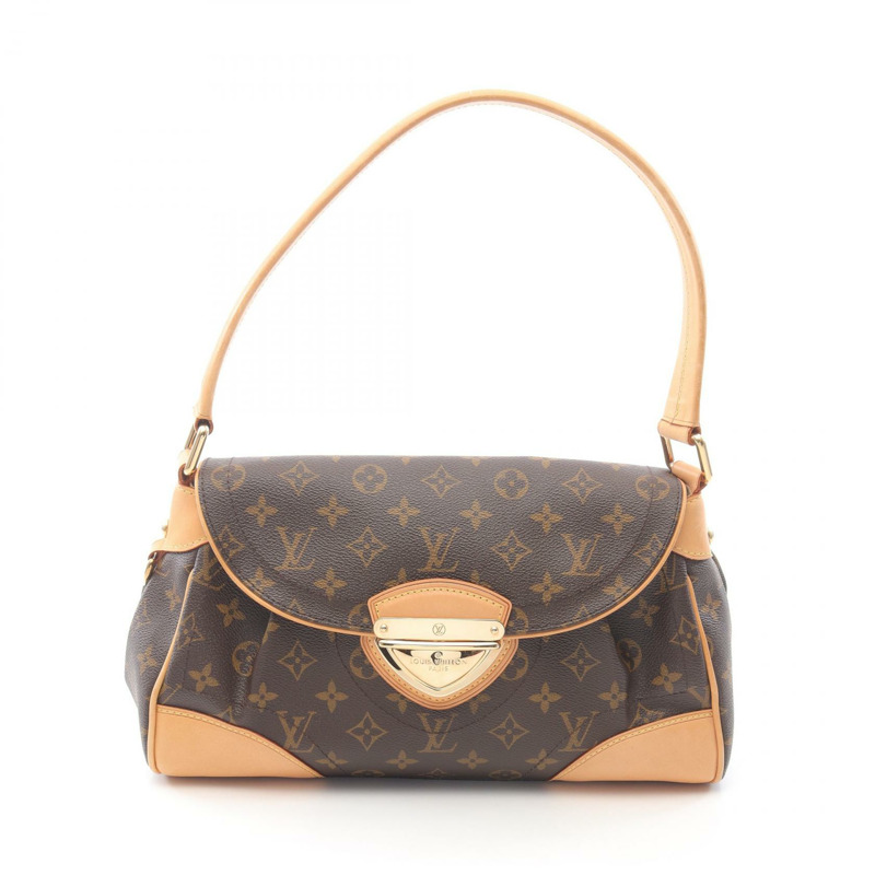 LOUIS VUITTON Beverly MM 肩背包 M40121 Monogram 帆布 棕色 二手 女士-0