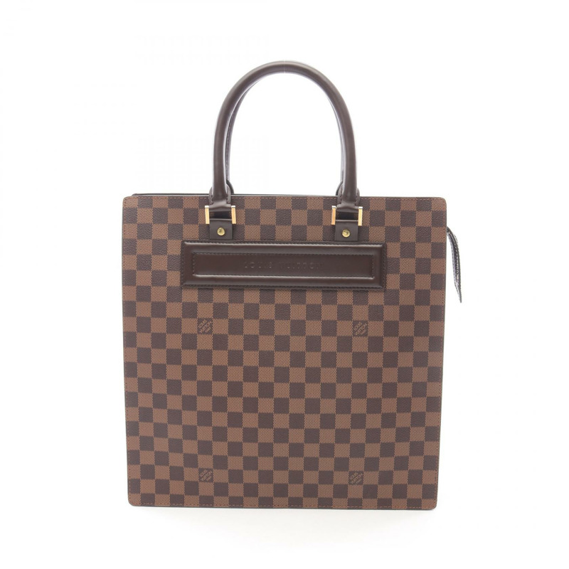 LOUIS VUITTON Venice GM 手提包 N51146 Damier 帆布皮革 Ebene 二手女士-0