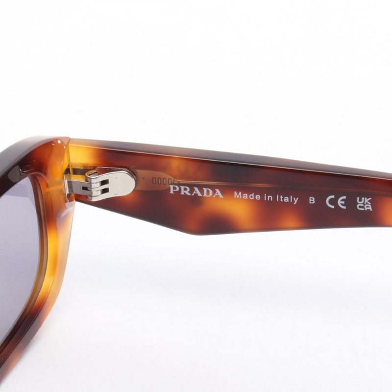 PRADA Symbol 太陽眼鏡 塑膠 棕色 二手 女士-3
