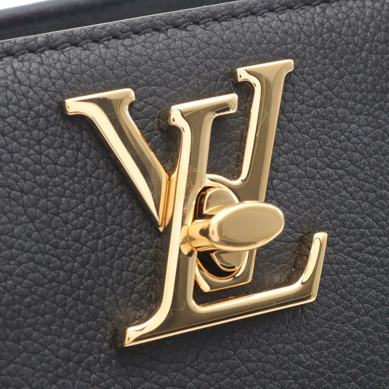 LOUIS VUITTON lock & go 單肩包 M22311 小牛皮 黑色 二手 女士 LV-5