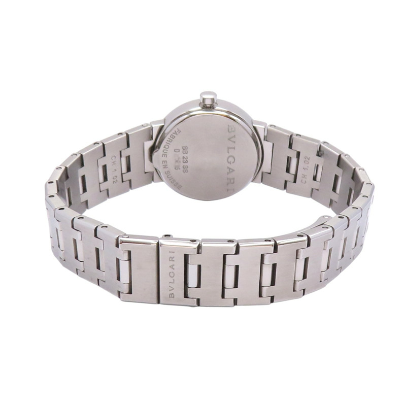 黑色錶盤 12PD鑽石 不鏽鋼 BVLGARI BVLGARI 腕錶【BVLGARI 寶格麗】 BB23SS-4